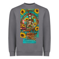 Storm i hate everyone but coffee helps western skeleton coffee sunflowers 12 Heavyweight Sweatshirt - Artiststas