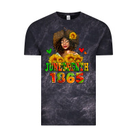 Cloud Black afro woman juneteenth 1865 Vintage Tee - AdoDesignShop