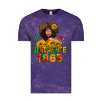 Cloud Purple afro woman juneteenth 1865 Vintage Tee - AdoDesignShop