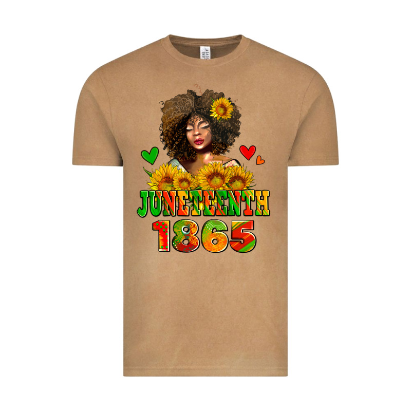 Afro Woman Juneteenth 1865 Vintage Tee by AdoDesignShop | Teevron