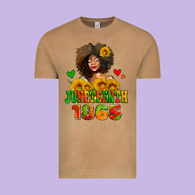 Afro Woman Juneteenth 1865 Vintage Tee Designed By Adodesignshop