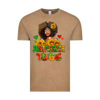 Vintage Coffee afro woman juneteenth 1865 Vintage Tee - AdoDesignShop