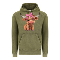 Vintage Olive cute  heifer Vintage Hoodie - AdoDesignShop