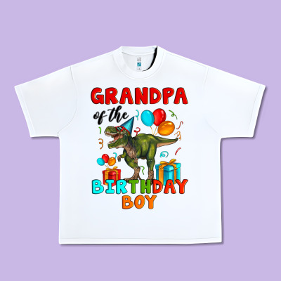 Grandpa Of The Birthday Boy T Rex Urban Heavy Tee Designed By Artiststas