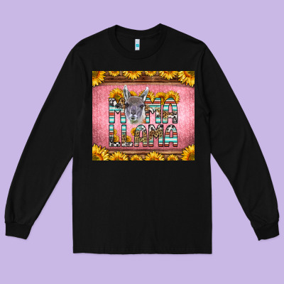 Mama Llama Sunflowers Long Sleeve Tee Designed By Lillyallendesigns