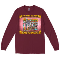 Burgundy mama llama sunflowers Long Sleeve Tee - LillyAllenDesigns