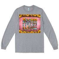 Heather Grey mama llama sunflowers Long Sleeve Tee - LillyAllenDesigns