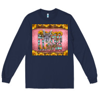 Navy mama llama sunflowers Long Sleeve Tee - LillyAllenDesigns