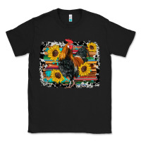 Black western rooster coop animals sunflowers cowhide serape wooden Classic Tee - Artiststas