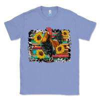 Colony Blue western rooster coop animals sunflowers cowhide serape wooden Classic Tee - Artiststas