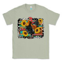Matcha western rooster coop animals sunflowers cowhide serape wooden Classic Tee - Artiststas