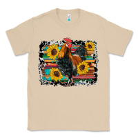 Mushroom western rooster coop animals sunflowers cowhide serape wooden Classic Tee - Artiststas
