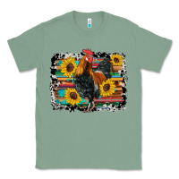 Sage western rooster coop animals sunflowers cowhide serape wooden Classic Tee - Artiststas