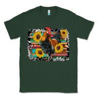 Sports Green western rooster coop animals sunflowers cowhide serape wooden Classic Tee - Artiststas