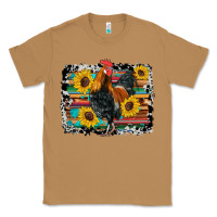 Toasted Coconut western rooster coop animals sunflowers cowhide serape wooden Classic Tee - Artiststas