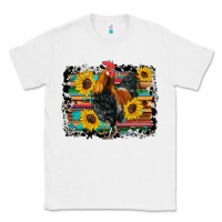 White western rooster coop animals sunflowers cowhide serape wooden Classic Tee - Artiststas
