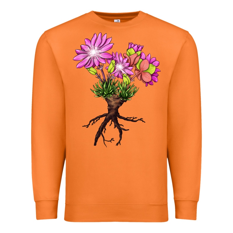 Bitterroot Flower Illustrations Premium Sweatshirt by LillyAllenDesigns | Teevron