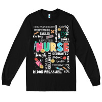 Black nurse word Long Sleeve Tee - JahusDesignShop