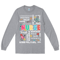 Heather Grey nurse word Long Sleeve Tee - JahusDesignShop