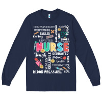 Navy nurse word Long Sleeve Tee - JahusDesignShop