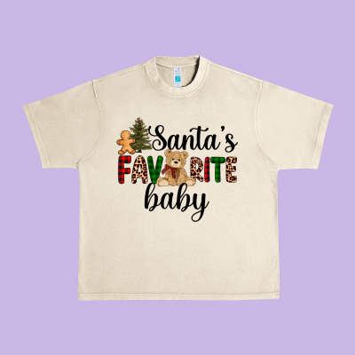 Santa's Favorite Baby Urban Heavy Tee Designed By Adodesignshop