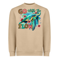 Mushroom go with the flow floral turtle Heavyweight Sweatshirt - Jasminsmagicworld