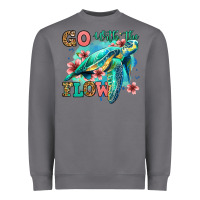 Storm go with the flow floral turtle Heavyweight Sweatshirt - Jasminsmagicworld
