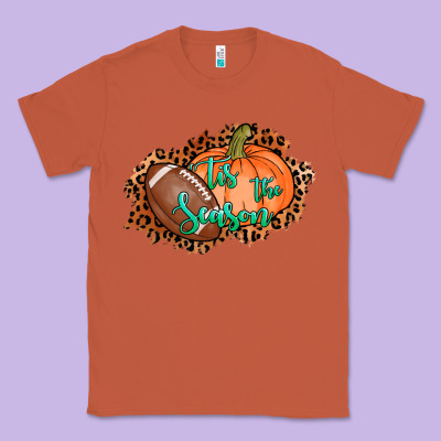 Tis The Season Football Pumpkin Classic Tee Designed By Adodesignshop