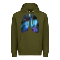 Army Green white lungs Premium Hoodie - Bettercallsaul