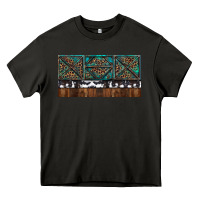 Asphalt Rusty Sunflowers with Cowhide and Turquoise Heavy Core Tee - RanaPortraitStore