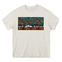 Rusty Sunflowers With Cowhide And Turquoise Heavy Core Tee | Teevron