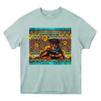 Arona Rottweiler with western background Heavy Core Tee - Artiststas