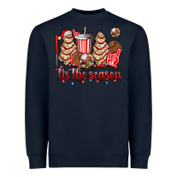 Navy tis the season christmas tree  cake baseball Heavyweight Sweatshirt - AdoDesignShop