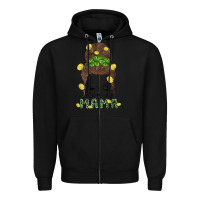 Black one lucky mama Zipper Hoodie - MaliasSmallBusiness