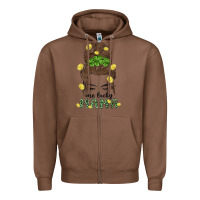 Chestnut one lucky mama Zipper Hoodie - MaliasSmallBusiness