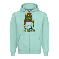 Seafoam one lucky mama Zipper Hoodie - MaliasSmallBusiness