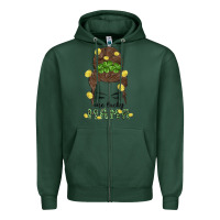 Sports Green one lucky mama Zipper Hoodie - MaliasSmallBusiness