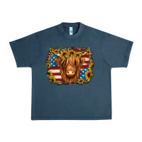 Midnight Navy 4th of july shaggy cow Urban Heavy Tee - Jasminsmagicworld