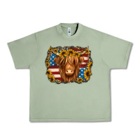 Oil Green 4th of july shaggy cow Urban Heavy Tee - Jasminsmagicworld