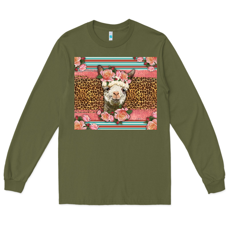 Llama And Roses Glitter Long Sleeve Tee by LillyAllenDesigns | Teevron