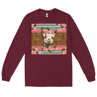 Burgundy llama and roses glitter Long Sleeve Tee - LillyAllenDesigns