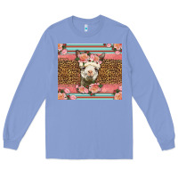 Colony Blue llama and roses glitter Long Sleeve Tee - LillyAllenDesigns