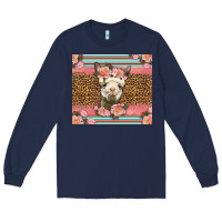 Navy llama and roses glitter Long Sleeve Tee - LillyAllenDesigns