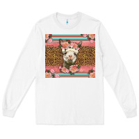 White llama and roses glitter Long Sleeve Tee - LillyAllenDesigns