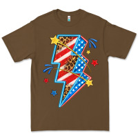 Cacao America lightning bolt Premium Tee - texasbilliewilder