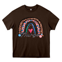 Chocolate Brown nurse rainbow Heavy Core Tee - Zillion Design Studio