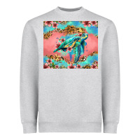 Heather Grey floral turtle Heavyweight Sweatshirt - Jasminsmagicworld
