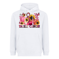 White tackle cancer Heavyweight Hoodie - LillyAllenDesigns