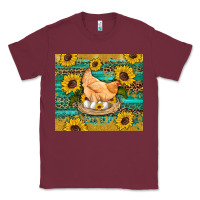Burgundy western farm chicken coop animals sunflowers leopard turquoise wooden Classic Tee - Artiststas