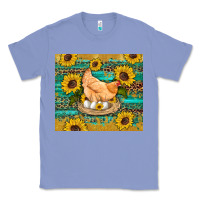Colony Blue western farm chicken coop animals sunflowers leopard turquoise wooden Classic Tee - Artiststas